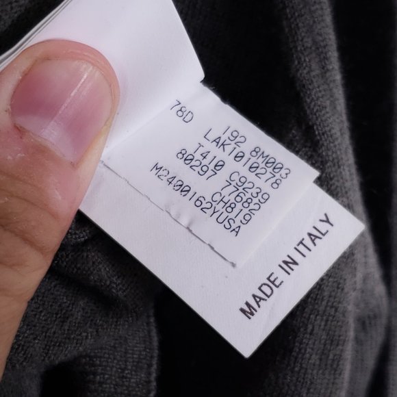 Brunello Cucinelli Wool Cashmere Men's Sz 54 V-Neck Knit Pullover Sweater Olive - Picture 7 of 10